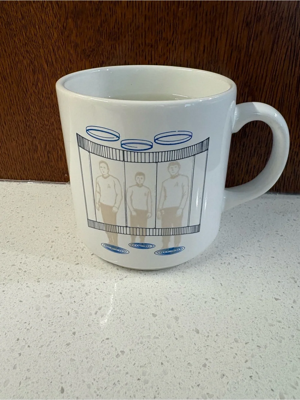 Star Trek White Ceramic Mug with Blue Logo